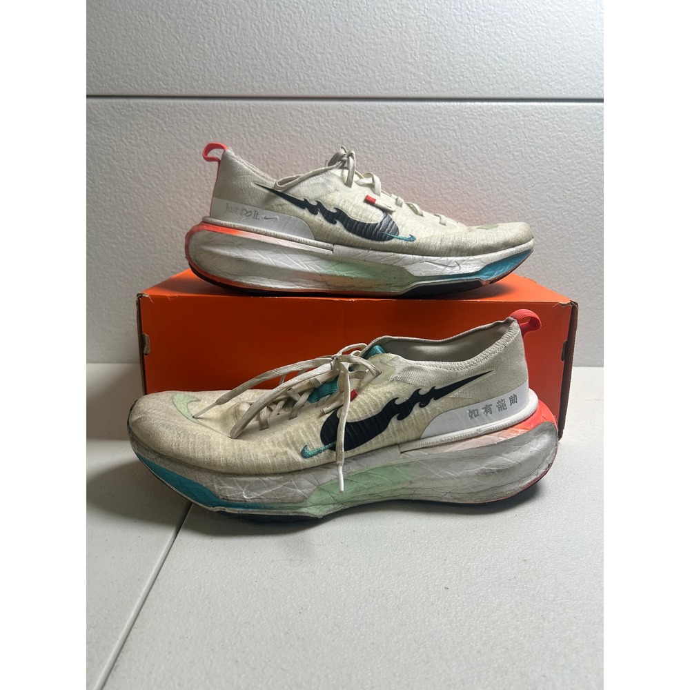 Nike ZoomX Invincible Run 3 Ekiden White Black Multi Size 13 #3196